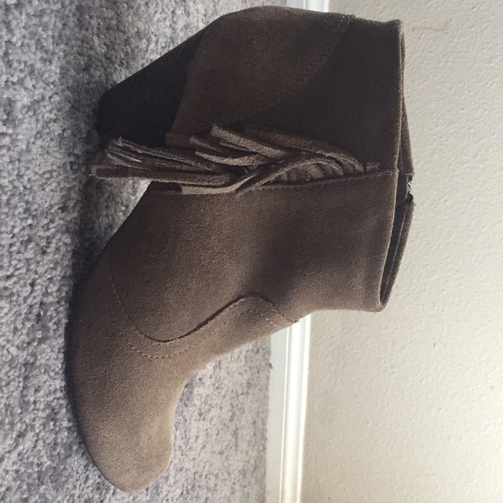 Nine West suede fringe boots.